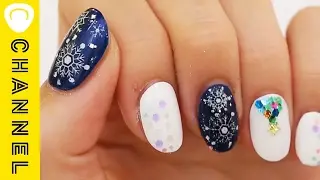 100均☆雪の結晶ネイル │ Snow Crystal Nails