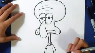 как рисовать Squidward 2 - Губка Боб
