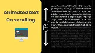 Smooth Scroll Text Animation | Frontend UI Trick