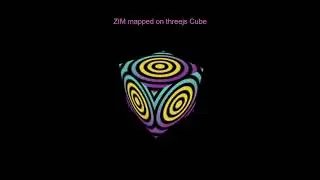 ZIM canvas mapped onto a threejs texture