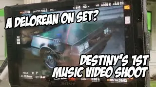 A DeLorean on set? Destiny's First Music Video Shoot