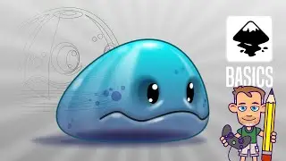 Inkscape Tutorial - Character design & Game Art Creation - simple Blue slime