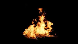 Ground Fire Looping Background - Motion Graphic Fire Screensaver