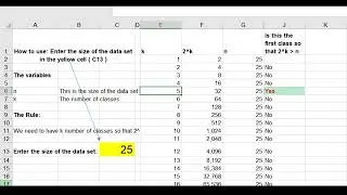 How to Determine the Number of Classes needed for a Histogram or Frequency Distribution Table
