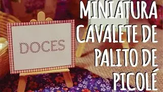 DIY - Mini Cavalete de Palito de Picolé - Suporte para plaquinhas de identificação na mesa