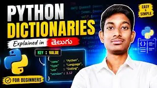 👉 Python Dictionaries in Telugu 🔥 Complete Tutorial | All Methods Explained with Examples