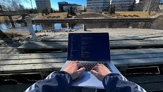 Day in the Life of a Software Engineer - Coding outdoors 🌴