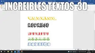 PONER INCREIBLES TEXTOS 3D EN WORD FACIL Y RAPIDO