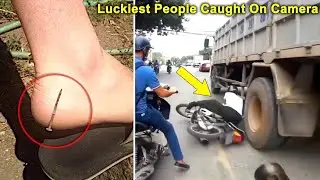 कैमरे  l  में कैद  l   हुए सबसे  l  भाग्यशाली लोग l    😂😂 LUCKIEST People caught on camera.