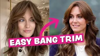 Easiest Bang Trim Tutorial on Youtube for CURTAIN BANGS