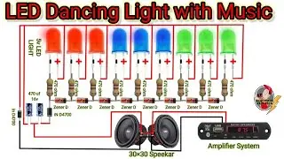 How to make VU- meter || Easy &Simple Without ic || LED meter for Audio amplfier system #VU-Meter