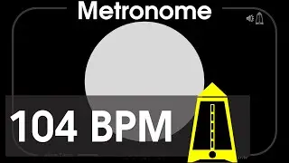 104 BPM Metronome - Allegretto - 1080p - TICK and FLASH, Digital, Beats per Minute