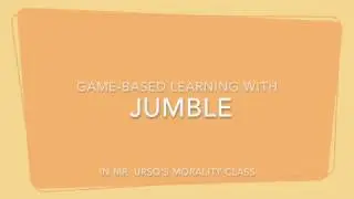 Game Based Learning with Jumble!