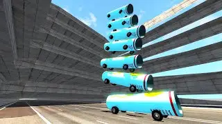 Extreme Maxive Multiple Jumps #2 - BeamNG Drive | Crashes Plus