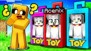 ¿QUIÉN ES EL ACENIX de JUGUETE REAL? 😂😱 Jugamos el ESCONDITE con LOS COMPAS en Minecraft