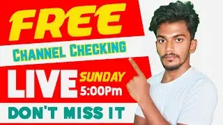 FREE CHANNEL CHECKING LIVE 🔴 | How to Get 1000 Subscribers on Youtube in telugu