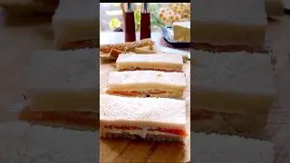 Cucumber and smocked salmon sandwich #shorts #sandwich #easyrecipe