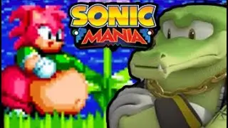 FAT AMY?! Vector the Crocodile Plays AMY XL | Sonic Mania Plus Mods