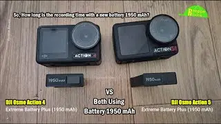 DJI Osmo Action 4 vs Action 5 Time Recording With 1950 mAh