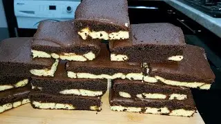 #Միջուկով բիսկվիտ #ОН НЕРЕАЛЬНО ВКУСНЫЙ/ШОКОЛАДНЫЙ ПИРОГ С ТВОРОЖНОЙ ПРОСЛОЙКОЙ#best biscuit recipe