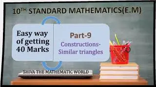 Target 40 Part 9 |Constructions of similar triangles |SSLC Maths Easy way of getting 40 marks