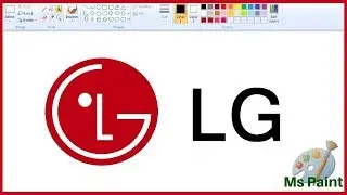 Ms paint Drawing tutorial.How to Draw LG logo in ms paint from scratch