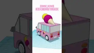 [1DAY_1CAD] ICE CREAM TRUCK #shorts #tinkercad #project