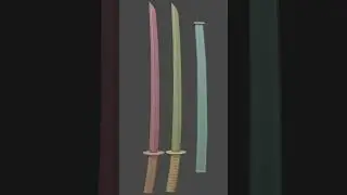 Blender Short - Low-poly Japanese Swords Models