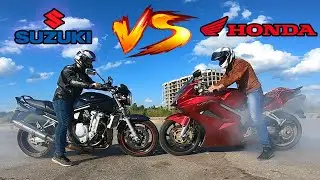 Заруба#4 Honda VFR 800 VS Suzuki Bandit 1250