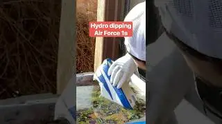 Have you ever wondered how to hydro-dip shoes? 👟 #hydrodipping #shoes #Nike