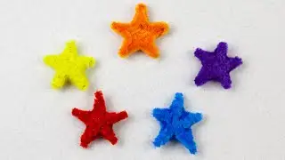 How to Make Pipe Cleaner Star Ornaments | EASY Star | #Chenille wire star | #pipecleanercrafts