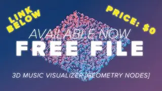 EASY! Sync any music with this 3D model FOR FREE! | BLENDER GEOMETRY NODES TUTORIAL | AUDIO VISUAL