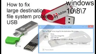 How to Fixes  'File Is Too Large for Destination File System' on USB/ Hard Drive ||2020||by thunder