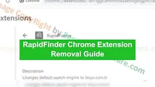 RapidFinder Chrome Extension Removal Guide - Remove RapidFinder Extension and fix search redirect
