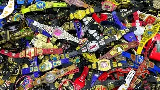 The BIGGEST WWE Action Figure Belt Collection EVER!