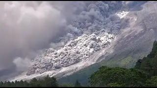 Enormous Pyroclastic Flows on Merapi Volcano - Indonesia