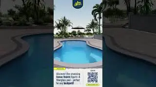 Discover the Stunning Cocoa Beach Figure-8 Fiberglass Pool - Perfect for Any Backyard!
