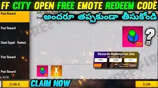 CITY OPEN EMOTE REDEEM CODE | FREEFIRE NEW REDEEM CODE | FFCO NEW TODAY REDEEM CODE | CLAIM FFCO RC