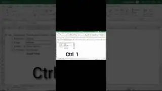 Shortcut Key To Display Format Cells Dialog Box in Excel