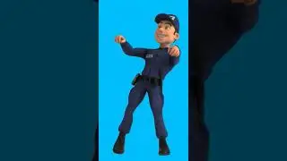 Police man dancing green screen animation background 3D video #animation #shorts #short #viral #3d