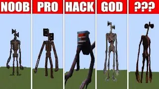 Pixel Art (NOOB vs PRO vs HACKER vs GOD) Siren Head in minecraft