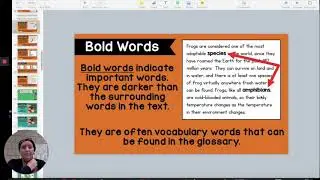 Bold Words and Italics