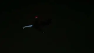 Plane Landing At Night