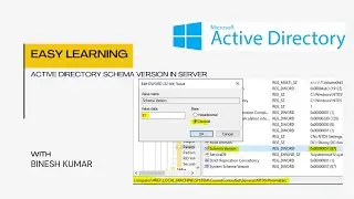 ACTIVE DIRECTORY SCHEMA VERSION IN SERVER