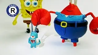PLANKTON FROM PLASTICINE. CARTOON SPONGEBOB SQUAREPANTS CHARACTERS. HOW TO SCULPT PLANKTON? 