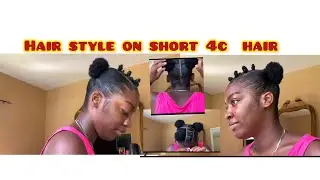 Cute Hairstyle On Short 4c Hair Type