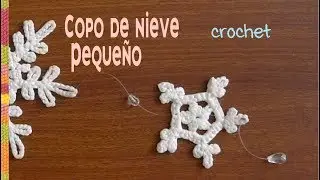 SMALL crochet snowflake in 2 ROWS for mobile ❄️ Tejiendo Peru