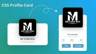 How to Create an Animated Profile Card Design using HTML & CSS‬ ❤️
