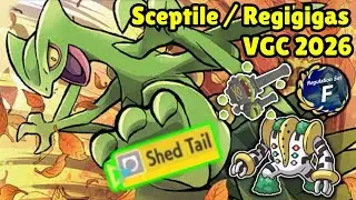 Shed Tail Sceptile and Regigigas! Pokemon VGC 2026 Reg F Competitive Showdown Wifi Battles