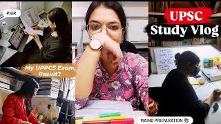 UPSC Study Vlog ( Mains preparation ( PSIR optional) My UPPCS Result? Library study routine 